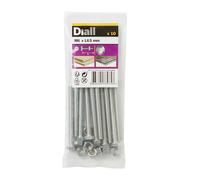 Diall M6 Hex Stainless Steel Bolt & Nut (L)65mm (Dia)6mm, Pack Of 10