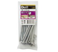 Diall M6 Hex Stainless Steel Bolt & Nut (L)70mm (Dia)6mm, Pack Of 10