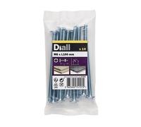Diall M6 Roofing Bolt & Nut (L)100mm, Pack Of 10
