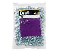 Diall M8 Carbon Steel Lock Nut, Pack Of 200