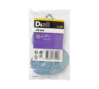 Diall M8 Carbon Steel Penny Washer, (Dia)8mm, Pack Of 10