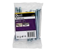 Diall M8 Coach Bolt & Nut (L)100mm, Pack Of 10