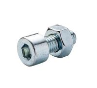 Diall M8 Cylindrical Zinc-Plated Carbon Steel Set Screw & Nut (L)20mm, Pack Of 20
