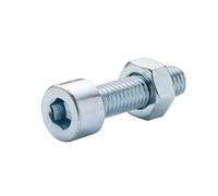 Diall M8 Cylindrical Zinc-Plated Carbon Steel Set Screw & Nut (L)30mm, Pack Of 20
