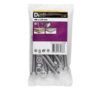 Diall M8 Hex A2 Stainless Steel Bolt & Nut (L)70mm (Dia)8mm, Pack Of 10