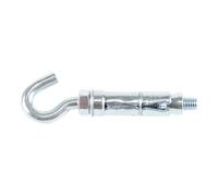 Diall M8 Hex C-Hook Steel Shield Anchor (L)65mm, Pack Of 2