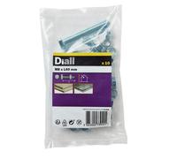 Diall M8 Hex Carbon Steel Bolt & Nut (L)60mm, Pack Of 10