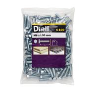 Diall M8 Hex Carbon Steel (Grade 5.8) Bolt (L)30mm, Pack Of 100