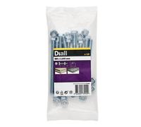 Diall M8 Hex Carbon Steel (Grade 5.8) Bolt & Nut (L)100mm, Pack Of 10