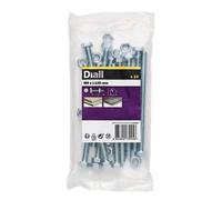 Diall M8 Hex Carbon Steel (Grade 5.8) Bolt & Nut (L)120mm, Pack Of 10