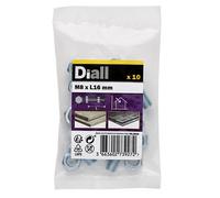 Diall M8 Hex Carbon Steel (Grade 5.8) Bolt & Nut (L)16mm, Pack Of 10