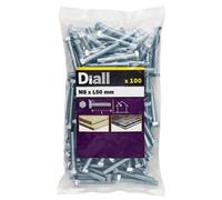 Diall M8 Hex Carbon Steel (Grade 5.8) Bolt & Nut (L)50mm, Pack Of 100