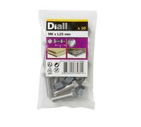 Diall M8 Hex Stainless Steel Bolt & Nut (L)25mm, Pack Of 10