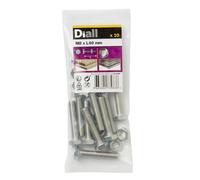 Diall M8 Hex Stainless Steel Bolt & Nut (L)40mm (Dia)8mm, Pack Of 10