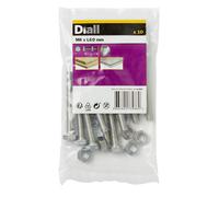 Diall M8 Hex Stainless Steel Bolt & Nut (L)60mm (Dia)8mm, Pack Of 10
