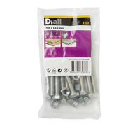 Diall M8 Hex Stainless Steel Bolt & Nut (L)65mm (Dia)8mm, Pack Of 10