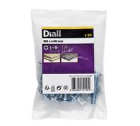 Diall M8 Roofing Bolt & Nut (L)40mm, Pack Of 10