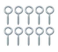 Diall Metal J-Shaped Single Hook (W)11mm, Pack Of 10