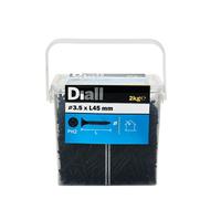 Diall Phillips Bugle Carbon Steel Plasterboard Screw (Dia)3.5mm (L)45mm, Pack