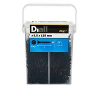 Diall Phillips Bugle Carbon Steel Plasterboard Screw (Dia)3.5mm (L)55mm, Pack Of 100