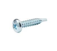 Diall Phillips Pan Head Zinc-Plated Carbon Steel (C1022) Self-Drilling Screw (Dia)4.8mm (L)25mm, Pack Of 25