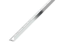 Diall Polished Chrome Effect 12.5mm Straight Aluminium External Edge Tile Trim, (W)22mm