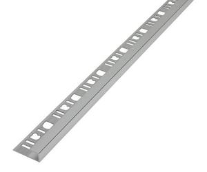 Diall Polished Chrome Effect 8mm Straight Aluminium External Edge Tile Trim, (W)22mm