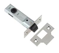 Diall Polished Chrome Effect Metal Tubular Mortice Latch (L)76mm