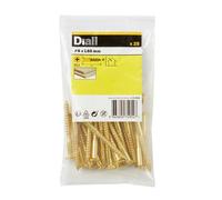 Diall Pozidriv Double-Countersunk Brass Wood Screw (Dia)6mm (L)60mm, Pack Of 25