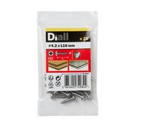 Diall Pozidriv Pan Head A2 Stainless Steel Screw (Dia)4.2mm (L)16mm, Pack Of 25