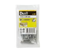 Diall Pozidriv Stainless Steel Screw (Dia)4.5mm (L)40mm, Pack Of 20
