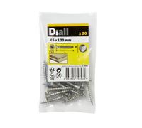 Diall Pozidriv Stainless Steel Screw (Dia)5mm (L)30mm, Pack Of 20