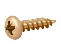 Diall Pz Pan Head Yellow-Passivated Steel Wood Screw (Dia)4mm (L)16mm, Pack Of 100