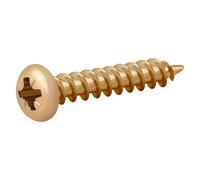 Diall Pz Pan Head Yellow-Passivated Steel Wood Screw (Dia)5mm (L)30mm, Pack Of 100