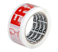 Diall Red & White Packing Tape (L)66M (W)50mm