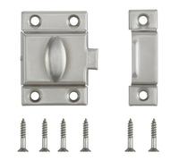 Diall Satin Nickel-Plated Cabinet Catch (L)28.5mm (W)39mm