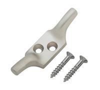 Diall Silver Satin Nickel-Plated Brass Cleat Hook (L)75mm