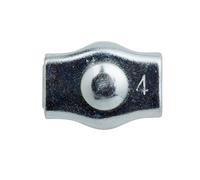 Diall Simplex Zinc-Plated Steel Wire Rope Clamp (L)90mm (Dia)2mm, Pack Of 2