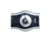 Diall Simplex Zinc-Plated Steel Wire Rope Clamp (L)90mm (Dia)4mm, Pack Of 2
