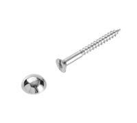 Diall Slotted Round Polished Mirror Screw (Dia)4mm (L)42.5mm, Pack Of 4