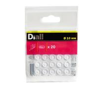Diall Transparent Polyvinyl Chloride (Pvc) Bumper+ (Dia)10mm, Pack Of 20