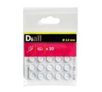 Diall Transparent Polyvinyl Chloride (Pvc) Bumper+ (Dia)12mm, Pack Of 20