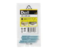 Diall Tx10 Yellow-Passivated Carbon Steel Dowel Screw (Dia)5mm (L)50mm, Pack Of 5