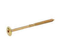 Diall Wafer Yellow-Passivated Carbon Steel Timber Frame Screw (Dia)8mm (L)140mm