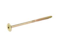 Diall Wafer Yellow-Passivated Carbon Steel Timber Frame Screw (Dia)8mm (L)160mm