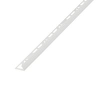 Diall White 9mm Round Polyvinyl Chloride (Pvc) External Edge Tile Trim, (W)27mm