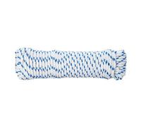 Diall White & Blue Polypropylene Braided Rope, (L)10M (Dia)6mm