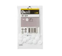 Diall White Plastic Decorative Screw Cap (Dia)12mm, Pack Of 20