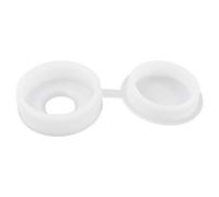 Diall White Plastic Decorative Snap Cap (Dia)12mm, Pack Of 20