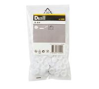Diall White Plastic Decorative Snap Cap (Dia)8mm, Pack Of 100